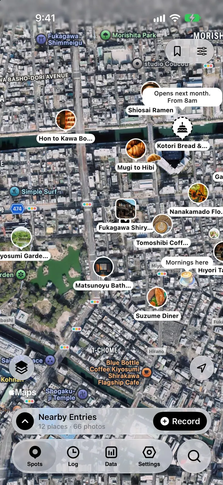 RONDO: the same pins on the satellite map